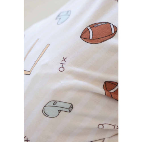 Tiny Touchdowns Convertible Zip Romper | Neutral