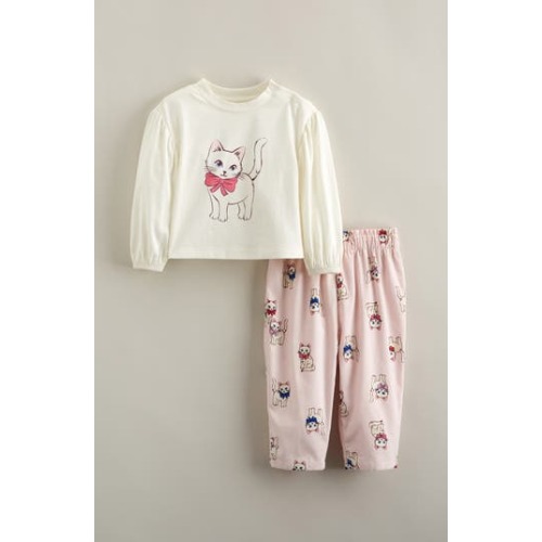 Cotton Graphic Bubble T-Shirt & Pants Set