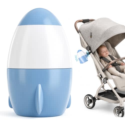 Baby Stroller Rocker Device, 5 Speeds, 40-Min Timer, Silent Motor, Blue | Hands Free Rocker,Rechargeable Vibration for Strollers Cribs Bassinet Car Seat,Portable