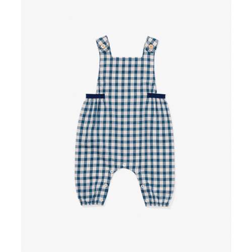 Scout Baby Overall, Blue Picnic Check