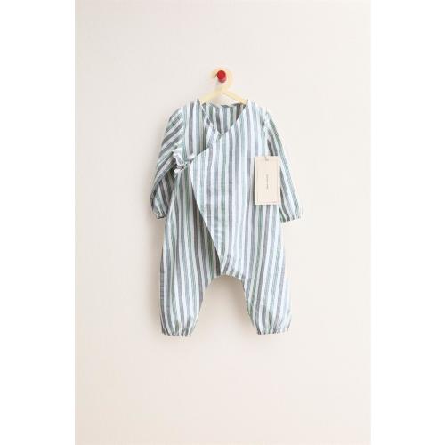 ZARA TIMELESS - STRIPED LONG JUMPSUIT - Ecru / Blue | ZARA United States