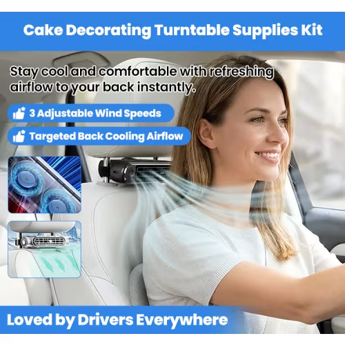 Sakerplus® Car Seat Cooling Fan USB Powered Checkout