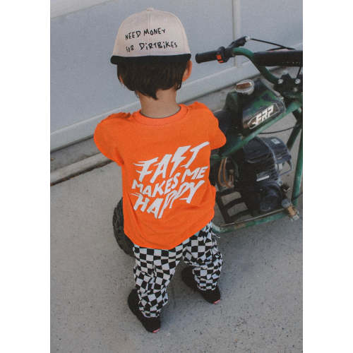Fast Makes Me Happy T-Shirt Orange | Little Trouble
