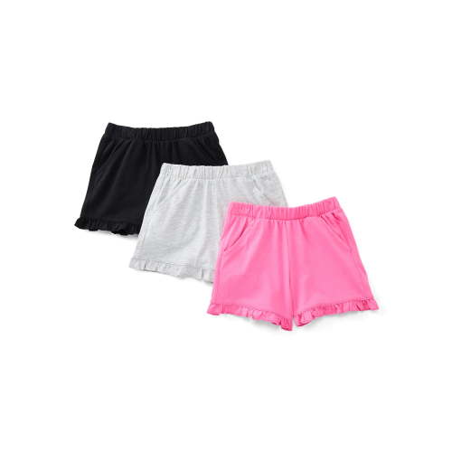 Wonder Nation Toddler Girls Ruffle Hem Shorts, 3-Pack, Sizes 18M-5T