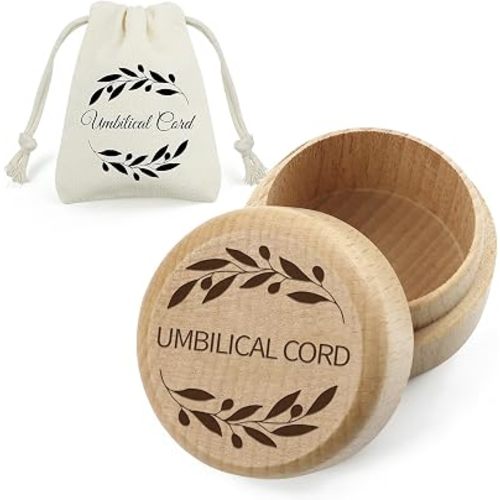 Wooden Baby Umbilical Cord Memorial Box