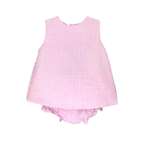 Pink Seersucker Popover Set