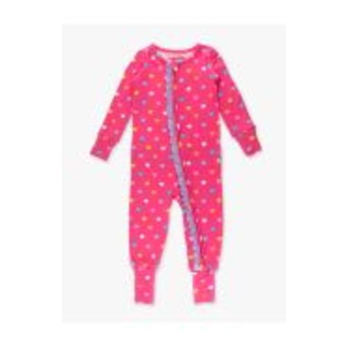 Convertible Ruffle One Piece Pajama, Size: Newborn
