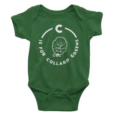 Southern Alphabet Series Onesies C is for Collard Greens