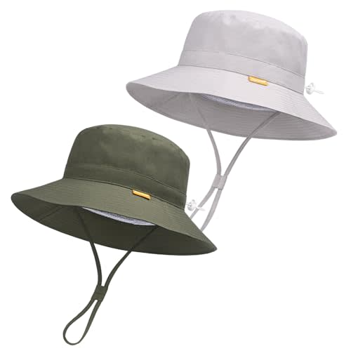 Baby Toddler Sun Hat,Boy Girl Summer UPF 50+ Foldable Beach Bucket Hat,Sun Hat for Kids Child
