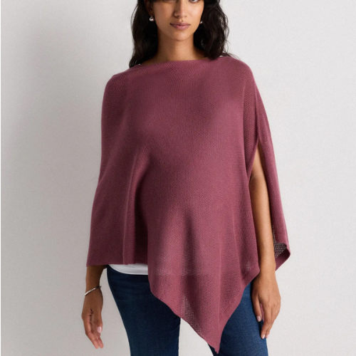 Lightweight Cotton Cashmere Nursing Shawl in Crushed Berry Purple