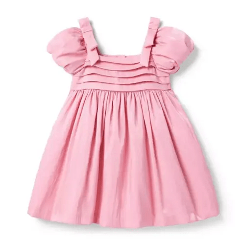Girl Pink Diamond The Shimmer Puff Sleeve Dress by Janie and Jack