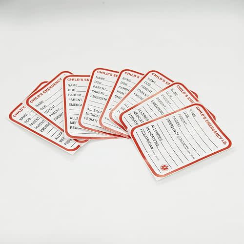 Remarkable Infant I.C.E. (in Case of Emergency) Car Seat Sticker Safety Information - Child Emergency Contact Car Seat Safety Alert Attachment Tag Stickers (8 Pack)