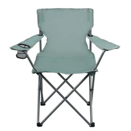 Ozark Trail Folding Camp Chair with Cup Holder – Lightweight, Portable Outdoor Chair for Camping, Tailgating & Sports – Green Goddess