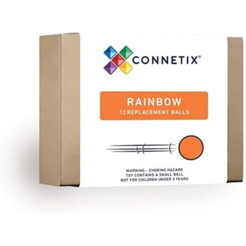 CONNETIX Magnetic Tiles Rainbow Ball Pack, 12 Pieces