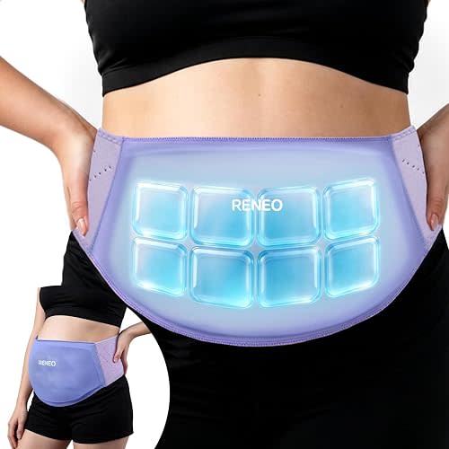 RENEO Ice Pack Belly Binder for C Section Recovery Must Haves, Purple