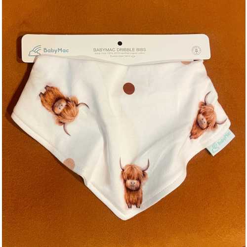 Highland Cow Baby Gift, Dribble Bib, Highland Cow Bib, Scottish Baby bib, Baby Dribble Bib, Highland Cow New Baby Gift, Baby present