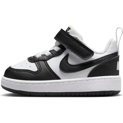 Amazon.com | Nike Baby/Toddler Court Borough Low Recraft Shoes, White/Black, 2C | Sneakers