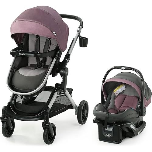 Graco Modes Nest Travel System, Car Seat and Stroller Combo, Includes: SnugRide DLX Infant Car Seat, and Reversible Baby Stroller, Norah