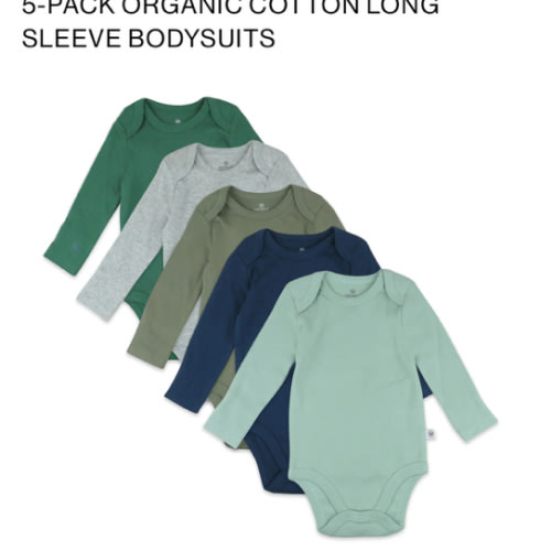 5-Pack Organic Cotton Long Sleeve Bodysuits | Honest Baby Clothing