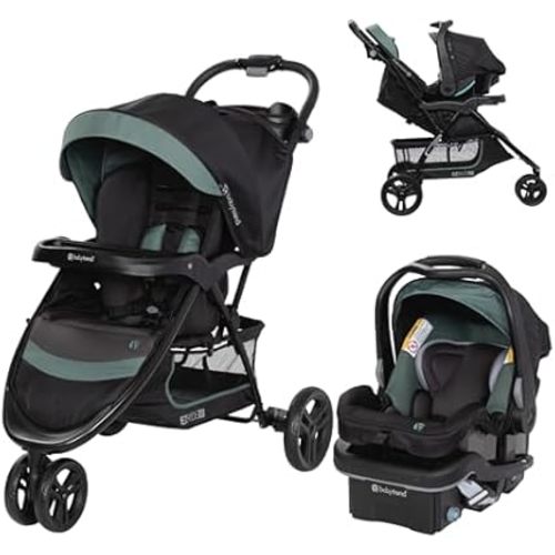Baby Trend EZ Ride SE Travel System with Secure-Lift Infant Car Seat, Dash Sage