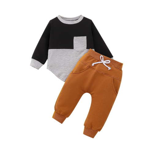 UAMVSH Baby Boys Fall Winter Clothes Infant Newborn Set Pullover Sweatshirt Long Sleeve and Pants 2 Piece Clothing Set