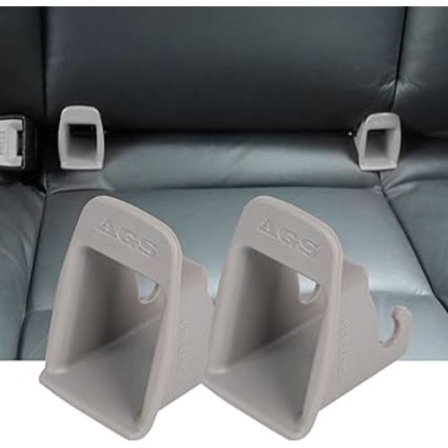 ISOFIX Interface Belt Latch Guide, 2 Pcs Car Seat ISOFIX Interface Buckle Fixed Guide Groove Car Seat Bracket Connector, Grey