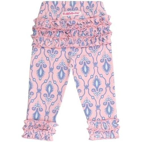 RuffleButts Baby-Toddler-Girls Ruffle Leggings - Soft Knit Ankle Length Leggings