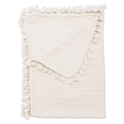 Crane Baby Birch Waffle Knit Blanket, Soft Cotton Nursery and Stroller Blanket, 100% Cotton, 36" x 36"