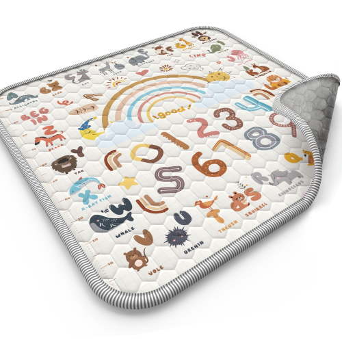 Wonderstone Baby Play Mat for the Floor, 50" x 50" Tummy Time Mat, Playpen Mat for Babies, Toddlers, Infants 0-6 Months