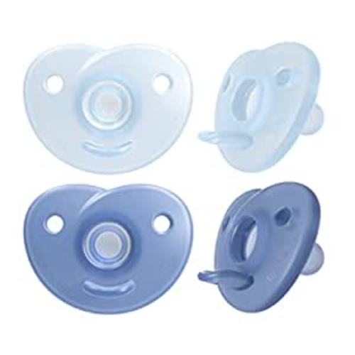 Amazon.com: Philips AVENT Soothie Heart Pacifier, Blue/Light Blue, 0-3 Months, 4 Pack, SCF099/41