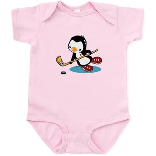 CafePress Ice Hockey Penguin Infant Bodysuit Cute Infant Bodysuit Baby Romper