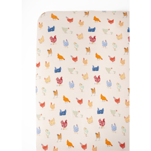 Chickens Bamboo Crib Sheet – Little Crowns & Capes
