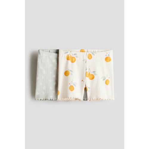 2-PACK RIBBED COTTON BIKE SHORTS