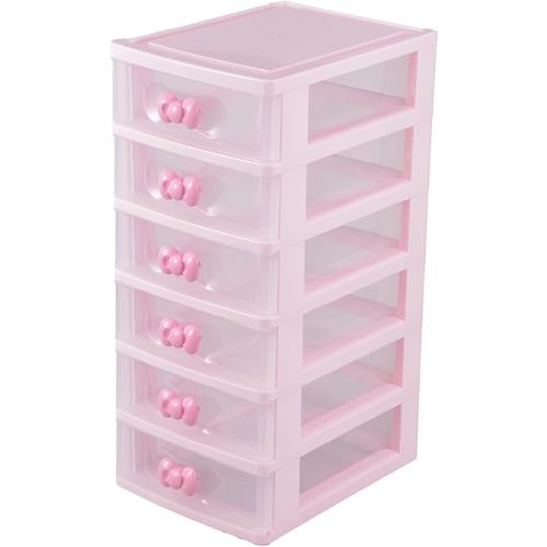 Girls Cute Lovely Color Storage Box Desktop Organizer Bathroom Bedroom Jewelry Storage Box For Storing Small Items (6 layers)