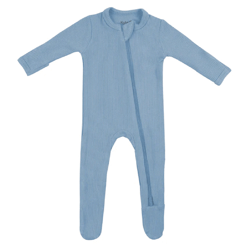 Ribbed Zippered Footie
