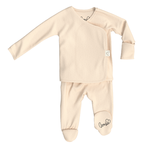 Footie - Oat – Bonsie Skin to Skin Babywear
