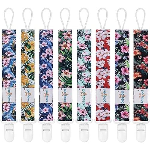 babygoal Baby Hawaii Pacifier Clips 8 Pack 8PB28