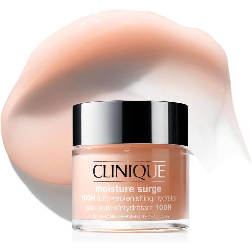 Clinique Moisture Surge 100H Auto-Replenishing Hydrator Oil Free Face Moisturizer | With Hyaluronic Acid, Aloe Bioferment and Vitamins C + E | For All Skin Types | Hydrating + Moisturizing
