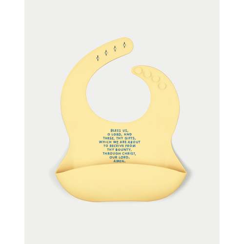 Meal Blessing Silicone Bib - Butter Yellow