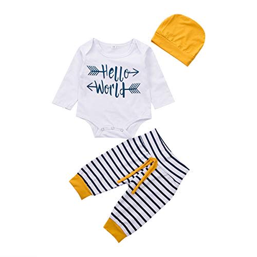 Infant Newborn Baby Girls Clothes Fall/Winter Outfits Long Sleeve Letter Printed Romper Pants Headband Set