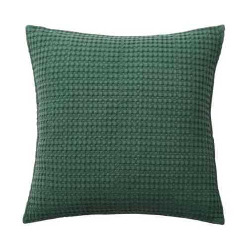 Mills Waffle Forest Green Square Pillow - Levtex Home