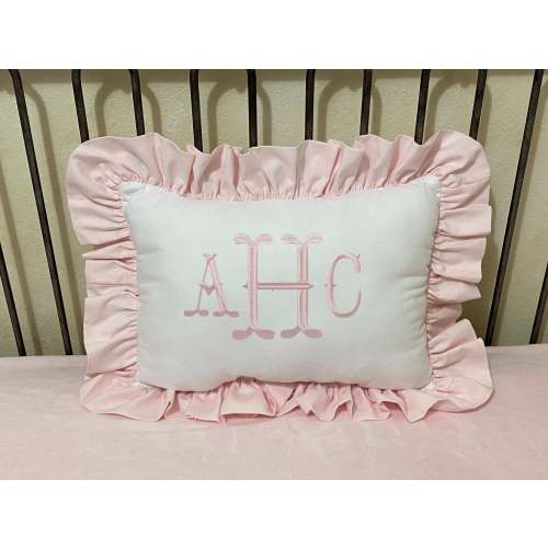 Pale Pink and White Baby Girl Crib Bedding, Crib Rail Cover, Gathered - Just Baby Designs