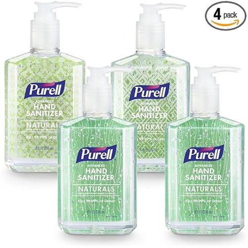 Purell Naturals Hand Sanitizer Gel, Pump Bottle 4ct x 8oz - 9626-06-ECDECO