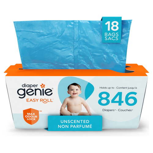 Recharge Easy Roll pour poubelle à couches Diaper Genie, non parfumée, 18 sacs - Walmart.ca