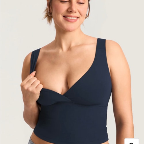 Natrelax® Crossover Nursing Crop Tank Top