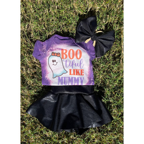 Bootiful Like Mummy Outfit/Halloween Outfit/ Toddler Shirt/ Girl's Clothes