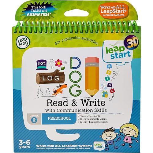 LeapFrog 461403 Read & Write 3D Activity Book, 2-5 years, Multicolour,18.7 x 17.8 x 1.8cm