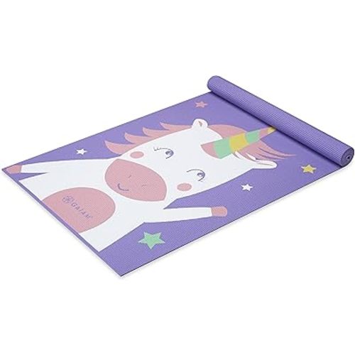 Gaiam Kids Yoga Mat Exercise Mat, Yoga for Kids with Fun Prints - Playtime for Babies, Active & Calm Toddlers and Young Children (60" L x 24" W x 3mm Thick)
