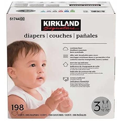 Kirkland Signature Diapers, Size 3 (222-Count)