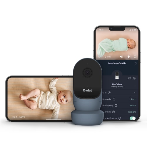 Owlet Cam 2 Smart Baby Monitor - HD Video Cam, Encrypted WiFi, Temp, Nightvision, 2-Way Talk- Bedtime Blue